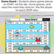 Load image into Gallery viewer, G18 CVC Printable Game Board Roll and Race