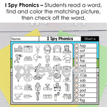 Load image into Gallery viewer, G1 I Spy CVC Words