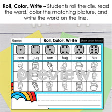 Load image into Gallery viewer, Game 5: Roll, Color, Write