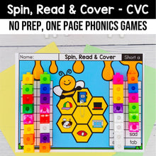 Load image into Gallery viewer, Game 8: Spin, Read &amp; Cover