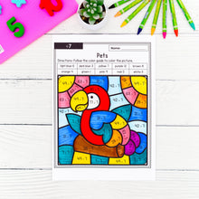 Load image into Gallery viewer, 587 Color by Number Worksheets - Division - YEAR-LONG BUNDLE