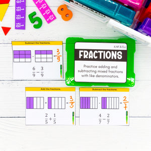 4th Grade Math Task Cards - CCSS Aligned