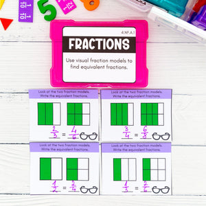 4th Grade Math Task Cards - CCSS Aligned