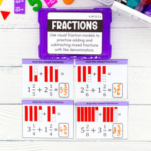 Load image into Gallery viewer, 4th Grade Math Task Cards - CCSS Aligned
