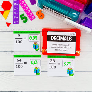 4th Grade Math Task Cards - CCSS Aligned