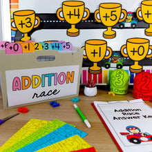 Load image into Gallery viewer, Math Fluency Race Kit – Addition, Subtraction, Multiplication, Division