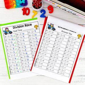 Math Fluency Race Kit – Addition, Subtraction, Multiplication, Division