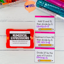 Load image into Gallery viewer, 5th Grade Math Task Cards - CCSS Aligned