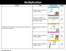 Load image into Gallery viewer, Multiplication - 5th Grade Math Task Cards - CCSS Aligned
