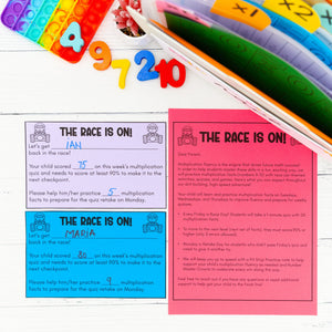 Math Fluency Race Kit – Addition, Subtraction, Multiplication, Division