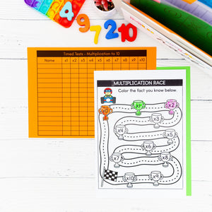Math Fluency Race Kit – Addition, Subtraction, Multiplication, Division