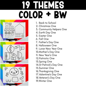 One Page Crafts + Directed Drawing YEAR-LONG BUNDLE