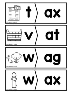 Onset and Rime Cards - Beginning Sounds and CVC Word Families – My ...