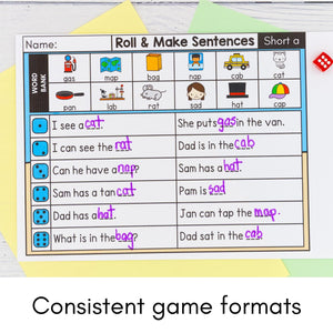 360 CVC Word Games - No Prep Literacy Centers BUNDLE – My Nerdy