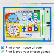 Load image into Gallery viewer, 360 CVC Word Games - No Prep Literacy Centers BUNDLE