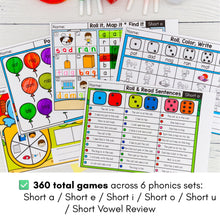 Load image into Gallery viewer, 360 CVC Word Games - No Prep Literacy Centers BUNDLE