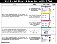Load image into Gallery viewer, Addition and Subtraction within 1,000 - 3rd Grade Math Task Cards - CCSS Aligned