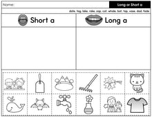 Load image into Gallery viewer, FREE Short vs Long Vowels Worksheets