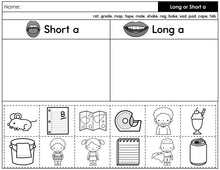 Load image into Gallery viewer, FREE Short vs Long Vowels Worksheets