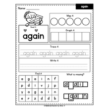 Load image into Gallery viewer, Sight Words Practice Worksheets - Heart Words - SOR Aligned - Set 1
