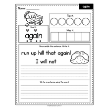 Load image into Gallery viewer, Sight Words Practice Worksheets - Heart Words - SOR Aligned - Set 6