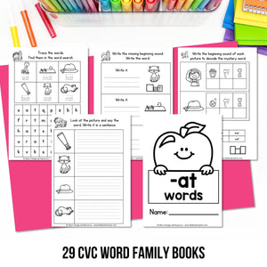 Buy3Get1 FREE B15 - CVC Word Worksheets, Phonics Books, Short Vowels Task Cards