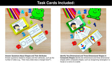 Load image into Gallery viewer, Geometry  - 1st Grade Math Task Cards, Centers, Games - CCSS Aligned