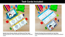 Load image into Gallery viewer, Money - 1st Grade Math Task Cards, Centers, Games - CCSS Aligned