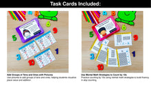Load image into Gallery viewer, Base Ten - 1st Grade Math Task Cards, Centers, Games - CCSS Aligned