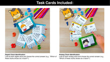 Load image into Gallery viewer, Time - 1st Grade Math Task Cards, Centers, Games - CCSS Aligned