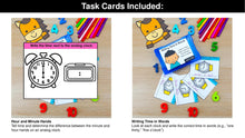Load image into Gallery viewer, Time - 1st Grade Math Task Cards, Centers, Games - CCSS Aligned