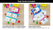 Load image into Gallery viewer, Addition - 1st Grade Math Task Cards, Centers, Games - CCSS Aligned