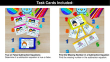 Load image into Gallery viewer, Subtraction - 1st Grade Math Task Cards, Centers, Games - CCSS Aligned