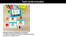 Load image into Gallery viewer, Word Problems - 1st Grade Math Task Cards, Centers, Games - CCSS Aligned