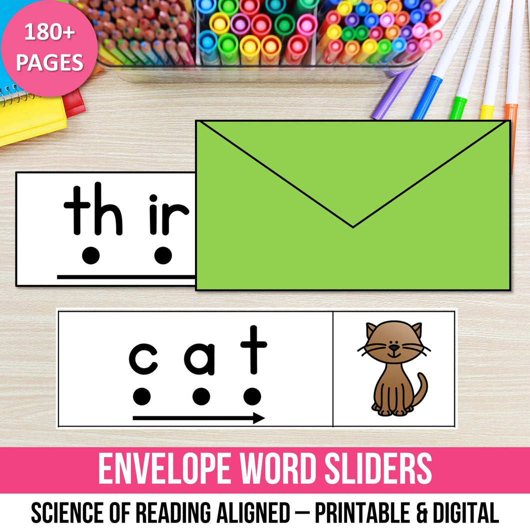 Word Sliders Phonemic Awareness Centers