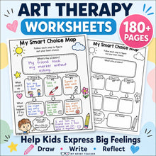 Load image into Gallery viewer, 180+  Art Therapy Worksheets for Kids: Printable Pages to Help Kids Draw Out Big Feelings