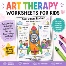 Load image into Gallery viewer, 180+  Art Therapy Worksheets for Kids: Printable Pages to Help Kids Draw Out Big Feelings