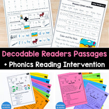 Load image into Gallery viewer, Decodable Readers Passages Bundle + Phonics Reading Intervention Bundle