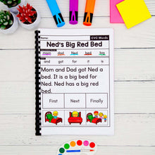 Load image into Gallery viewer, 50 CVC Words Decodable Read &amp; Sequence Phonics Passages - Science of Reading Aligned