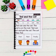 Load image into Gallery viewer, 50 CVC Words Decodable Read &amp; Sequence Phonics Passages - Science of Reading Aligned