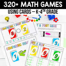 Load image into Gallery viewer, Math Card Games MEGA BUNDLE - CCSS Aligned K-2nd Grade