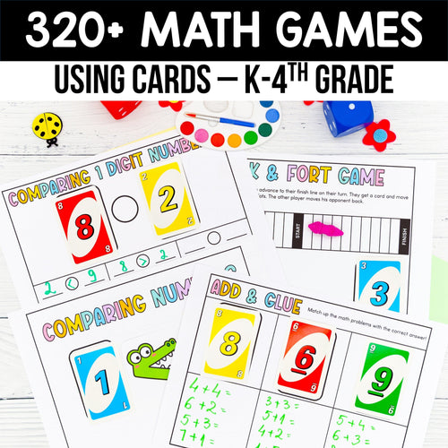 Math Card Games MEGA BUNDLE - CCSS Aligned K-2nd Grade