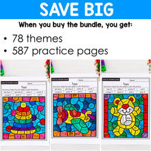 Load image into Gallery viewer, 587 Color by Number Sense Worksheets 1 to 20 YEAR-LONG BUNDLE