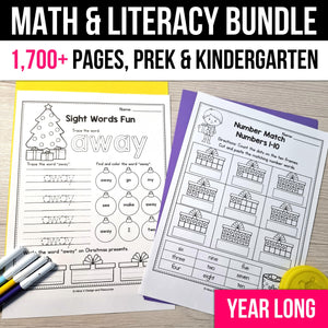 Buy3Get1 FREE B4 - Alphabet, Math and Literacy, Sight Words, Numbers 0-20