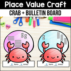 54 Place Value Crafts + Bulletin Boards YEAR LONG BUNDLE