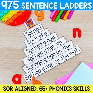 975 Decodable Sentence Ladders MEGA BUNDLE – My Nerdy Teacher