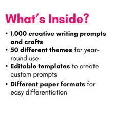 Load image into Gallery viewer, 1,000 No-Prep Writing Crafts + Prompts YEAR-LONG BUNDLE