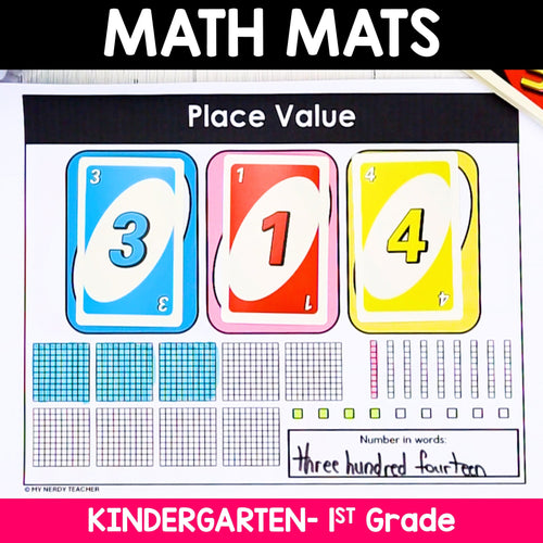 137 Kindergarten & 1st Grade Math Mats and Graphic Organizers (Included in 800+ Math Mats MEGA BUNDLE)