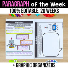 Load image into Gallery viewer, Paragraph of the Week + Graphic Organizers - Editable