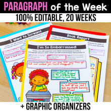 Load image into Gallery viewer, Paragraph of the Week + Graphic Organizers - Editable